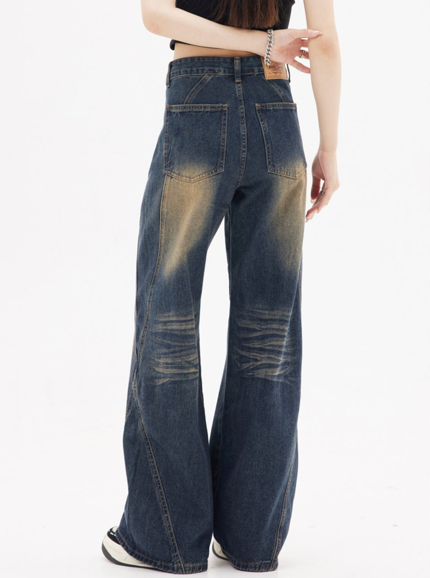 Distressed Hip Hop Denim-Hose