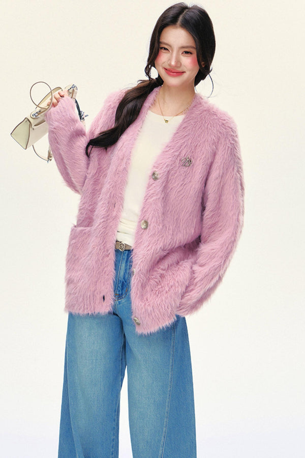 Textured Relaxed Knit Jacket