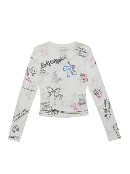 American Babes Mesh Long Sleeve Top