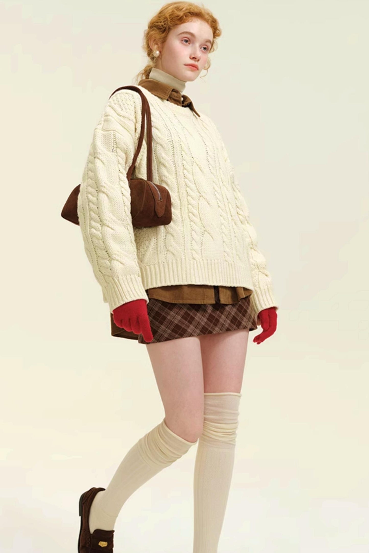 Twisted Cable Thick Knit Sweater 