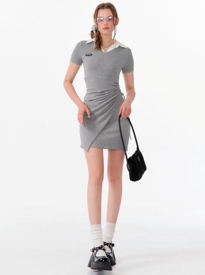 Waist Slimming Polo Dress