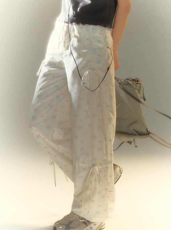 High Rise Straight Leg Mop Slacks Pants