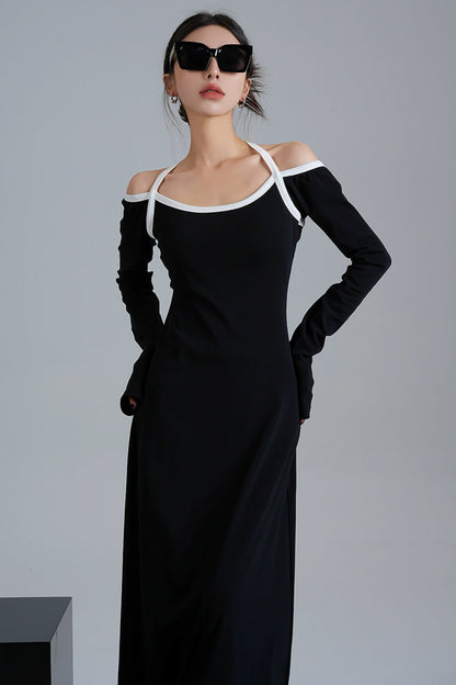 Original Black Slim Fit Midi Dress