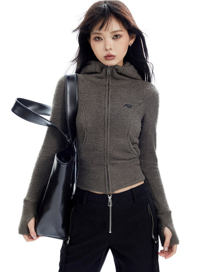 Hooded Cardigan Sweatshirt Jacket