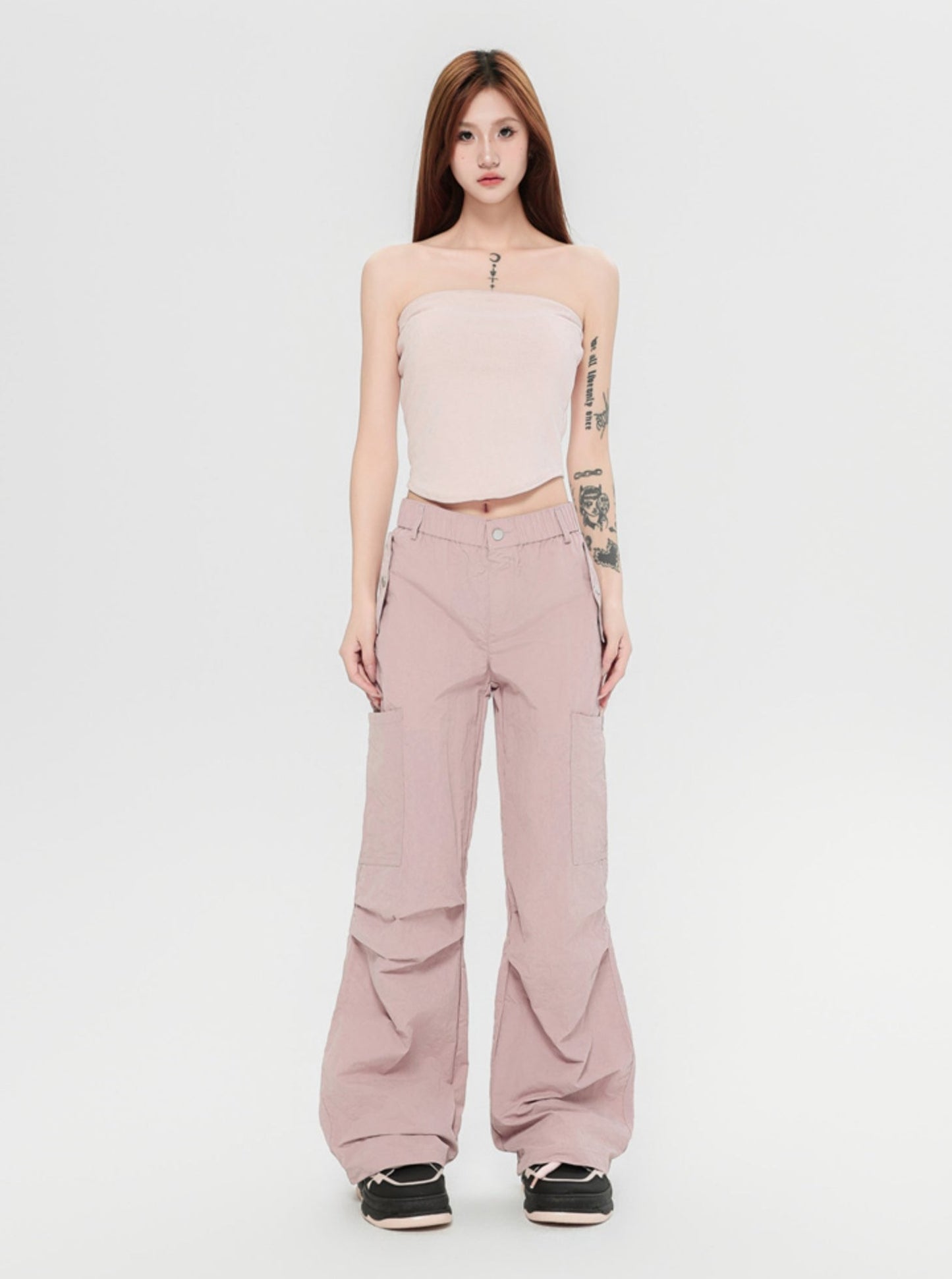 Wide-Leg Multi-Pocket Cargo Pants