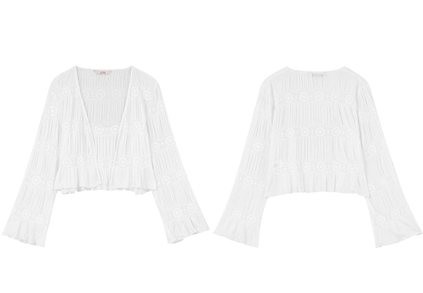 Breeze White Chiffon Cardigan Coat