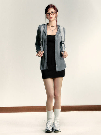 Hooded Sheer Sunscreen Cardigan Coat