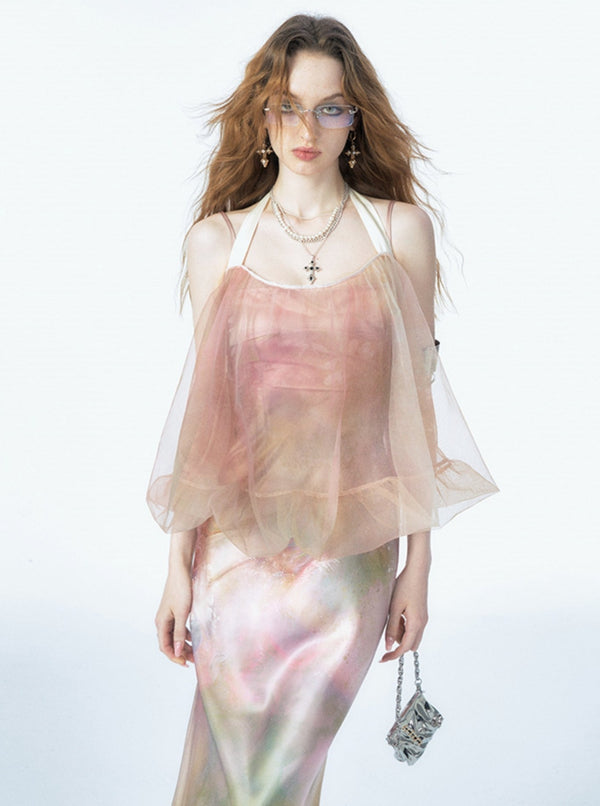 Floating Organza Silhouette Dress Set-Up