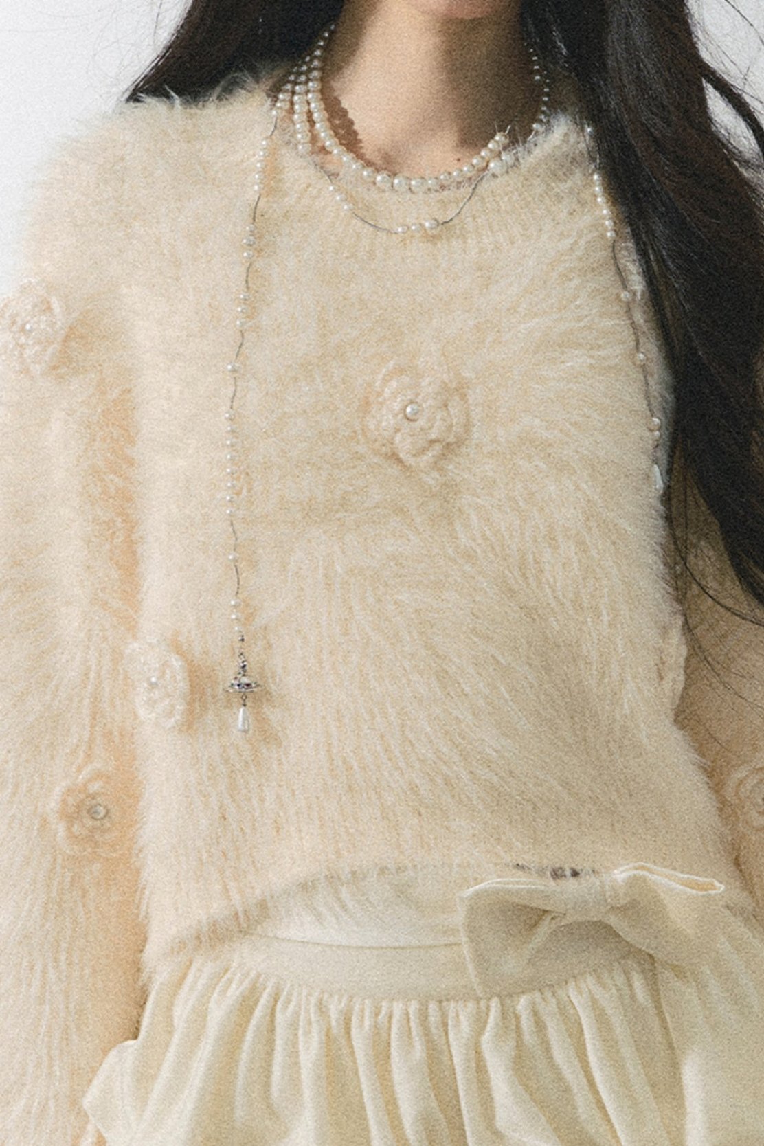 Soft Mohair Cropped Sweater