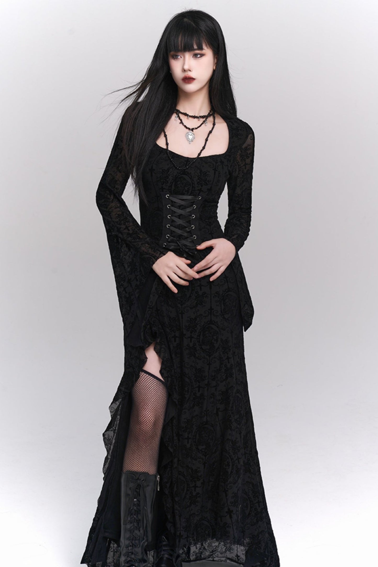 Ghost Girl, Dark Series, Women's Wear, Goth, Cold, Unique, Dress, Halloween Outfit, Subculture