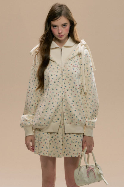 Original Floral Girl Air Layer Sweatshirt Set-Up