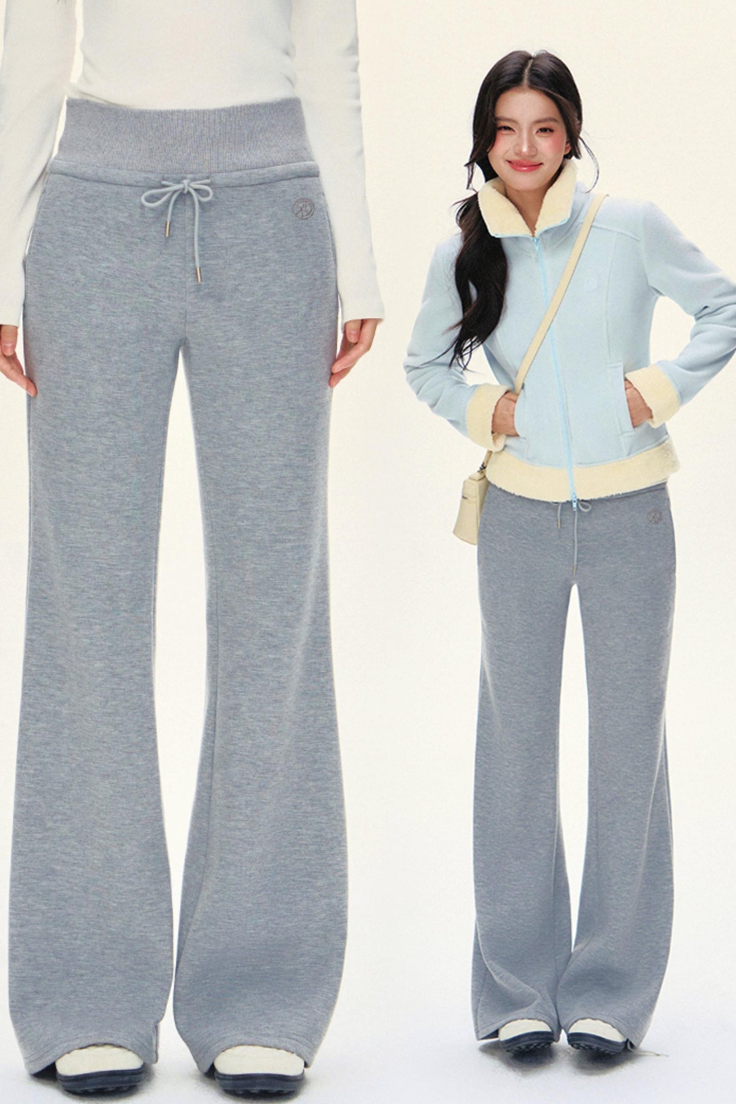 Drawstring Flare Sport Pants