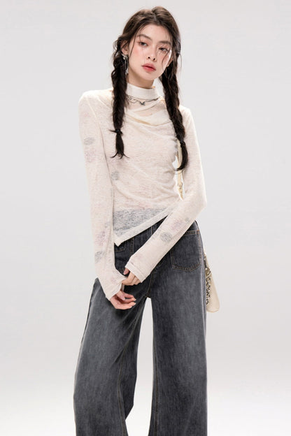 Apricot Swing Blouse Set