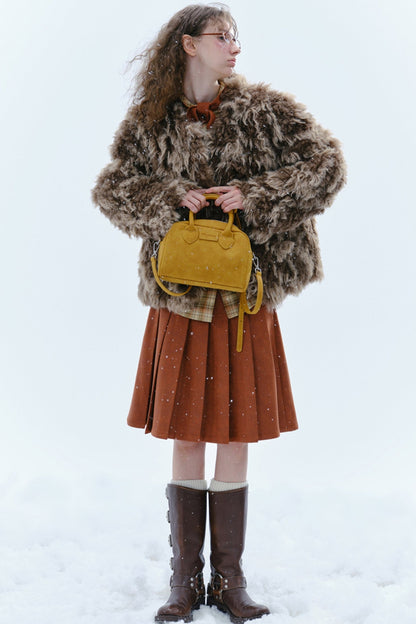 Cocoa Chestnut CRISP FUR COAT