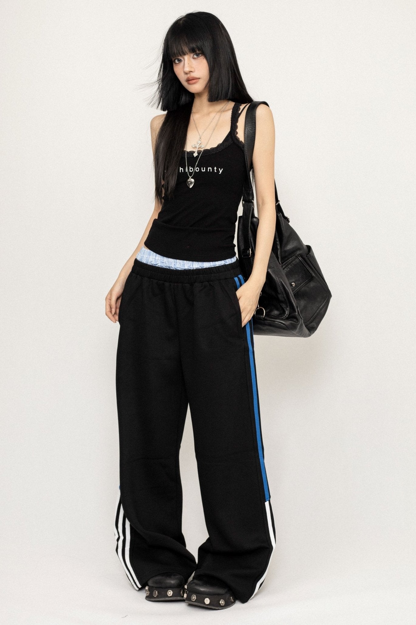 Retro Look Thin Stitching Trousers