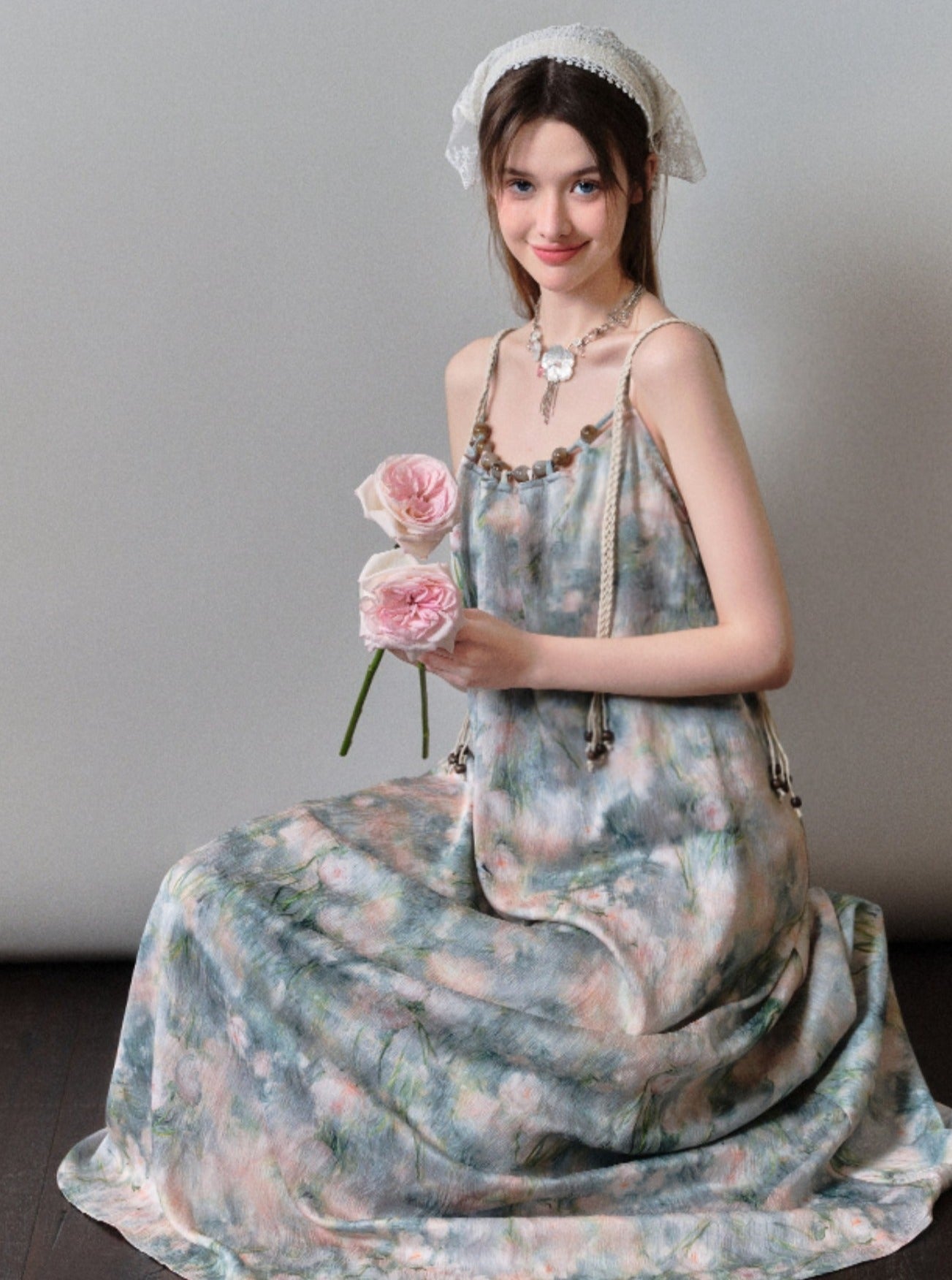 Cinching Waist Floral Dress