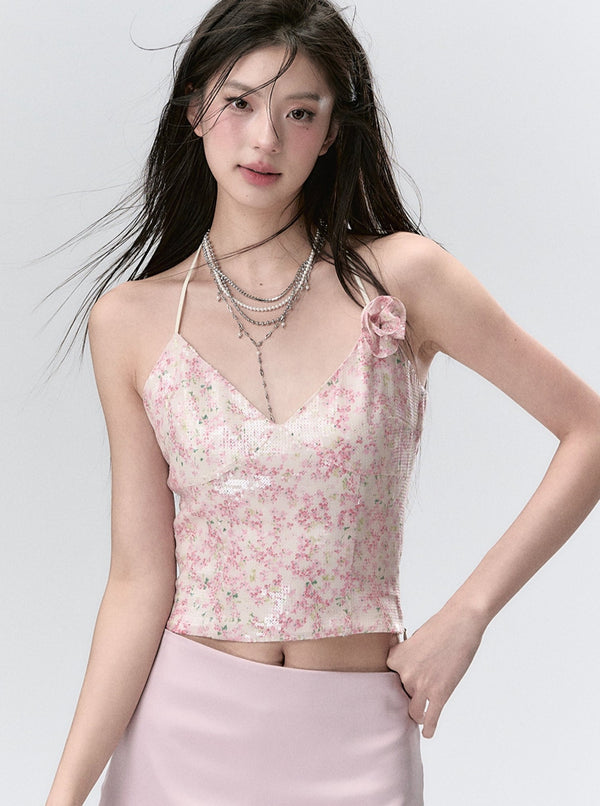 Sequins Design Camisole Top