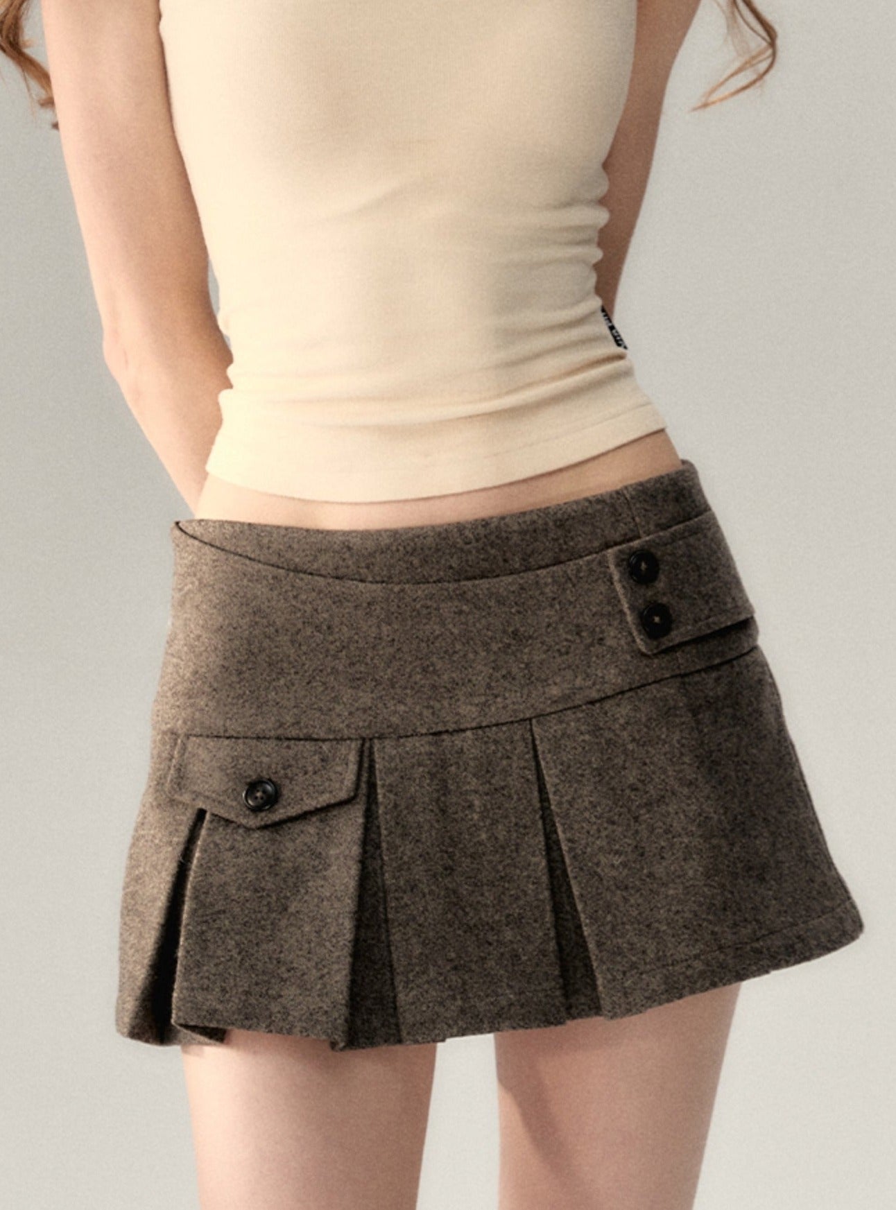 A-line thin short skirt