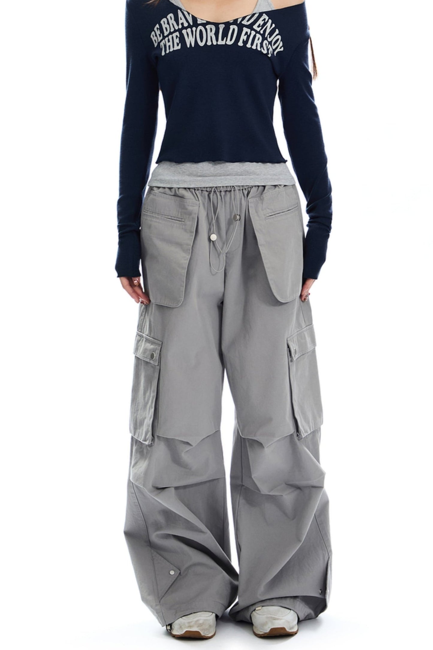 Drawstring Pocket Cargo Pants