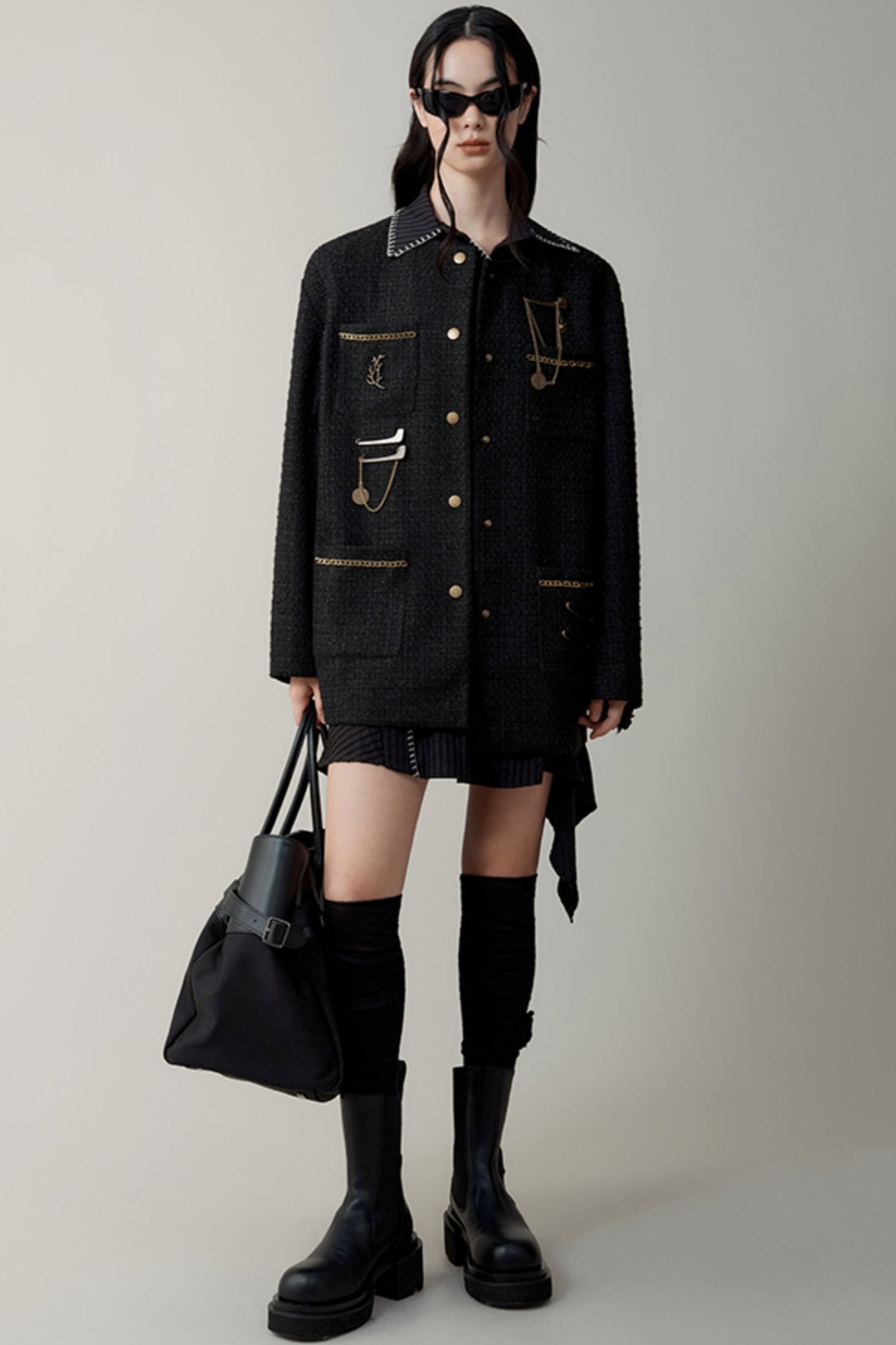 Asymmetrical Deconstructed Shirt Dress UrbanSheek Asymmetrical Deconstructed Shirt Dress UrbanSheek