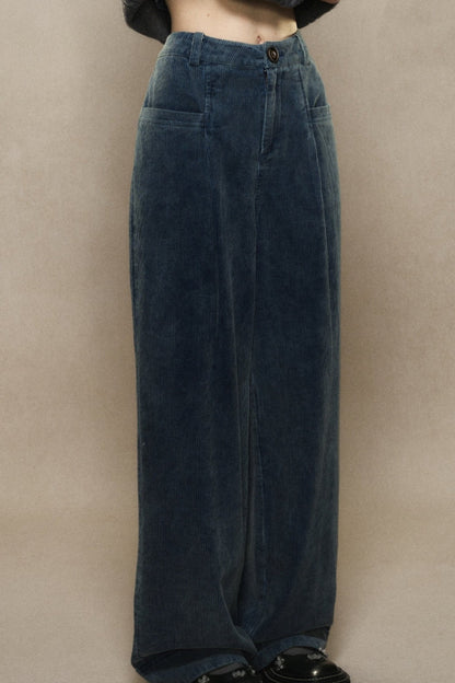 Blue Cotton Corduroy Set-Up