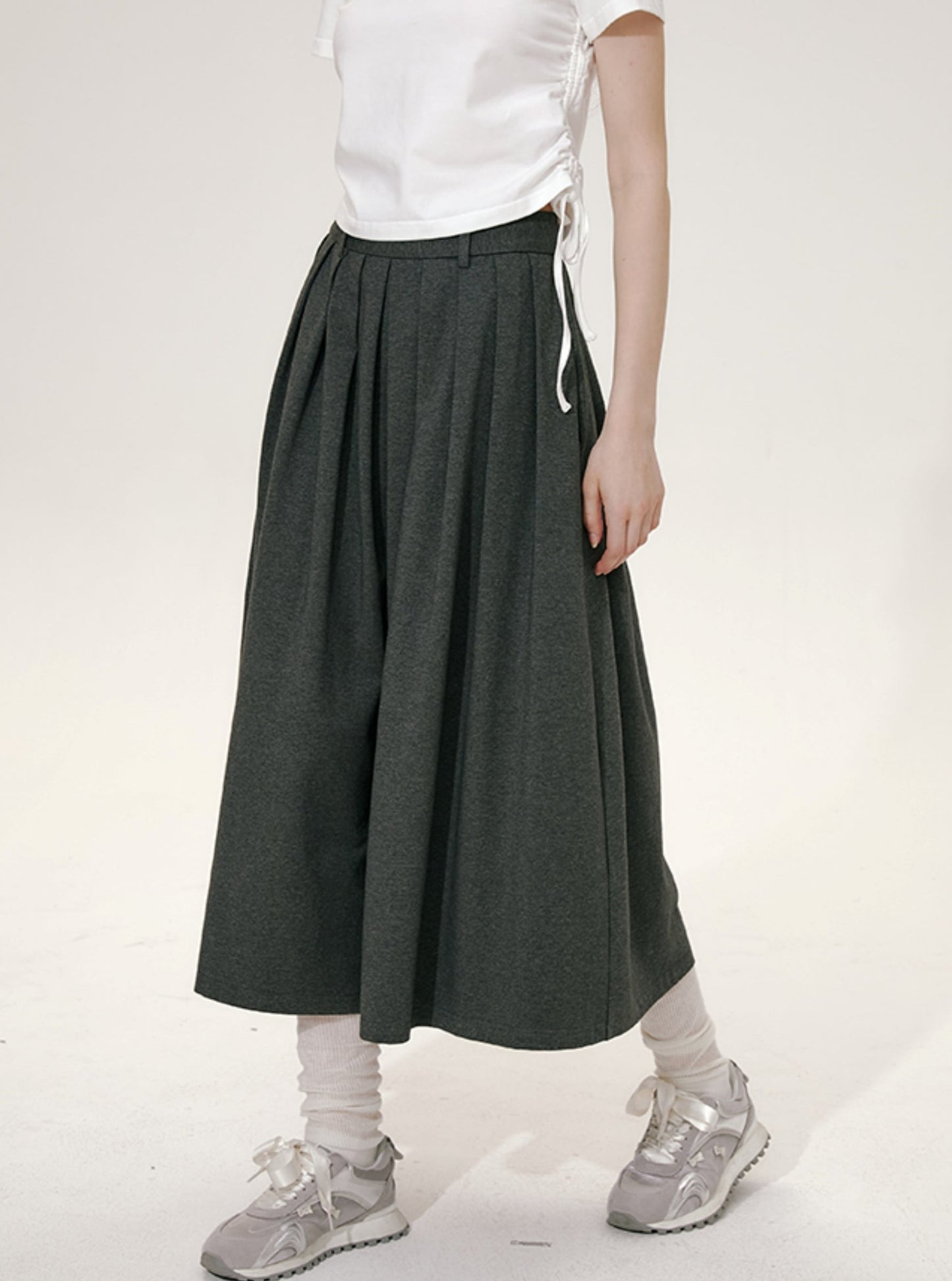 Short Sleeve Polo & Pleated Skirt Set-Up