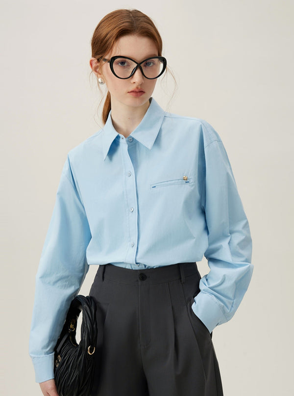 French Cotton Long Sleeve Shirt