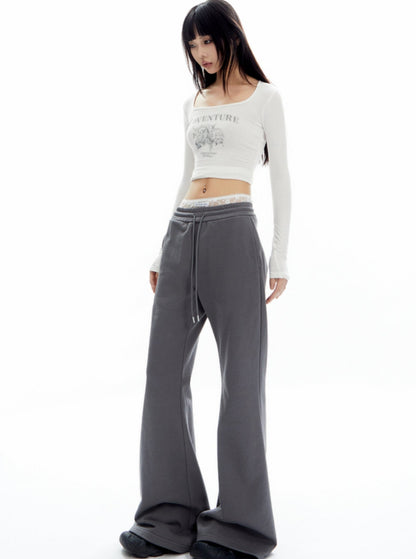 Amerikanische Campus Nähte Casual Sweat Pants