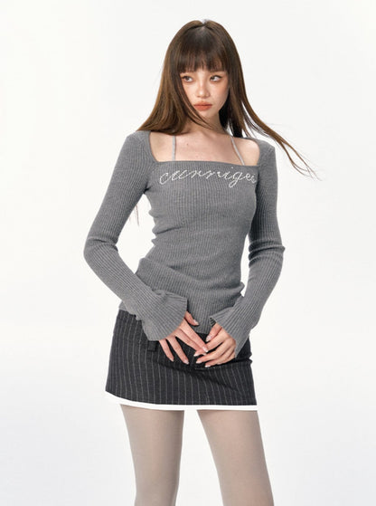 American retro slim base layer top