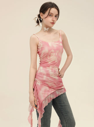 Irregular Design Off-shoulder Ruffled Dress
