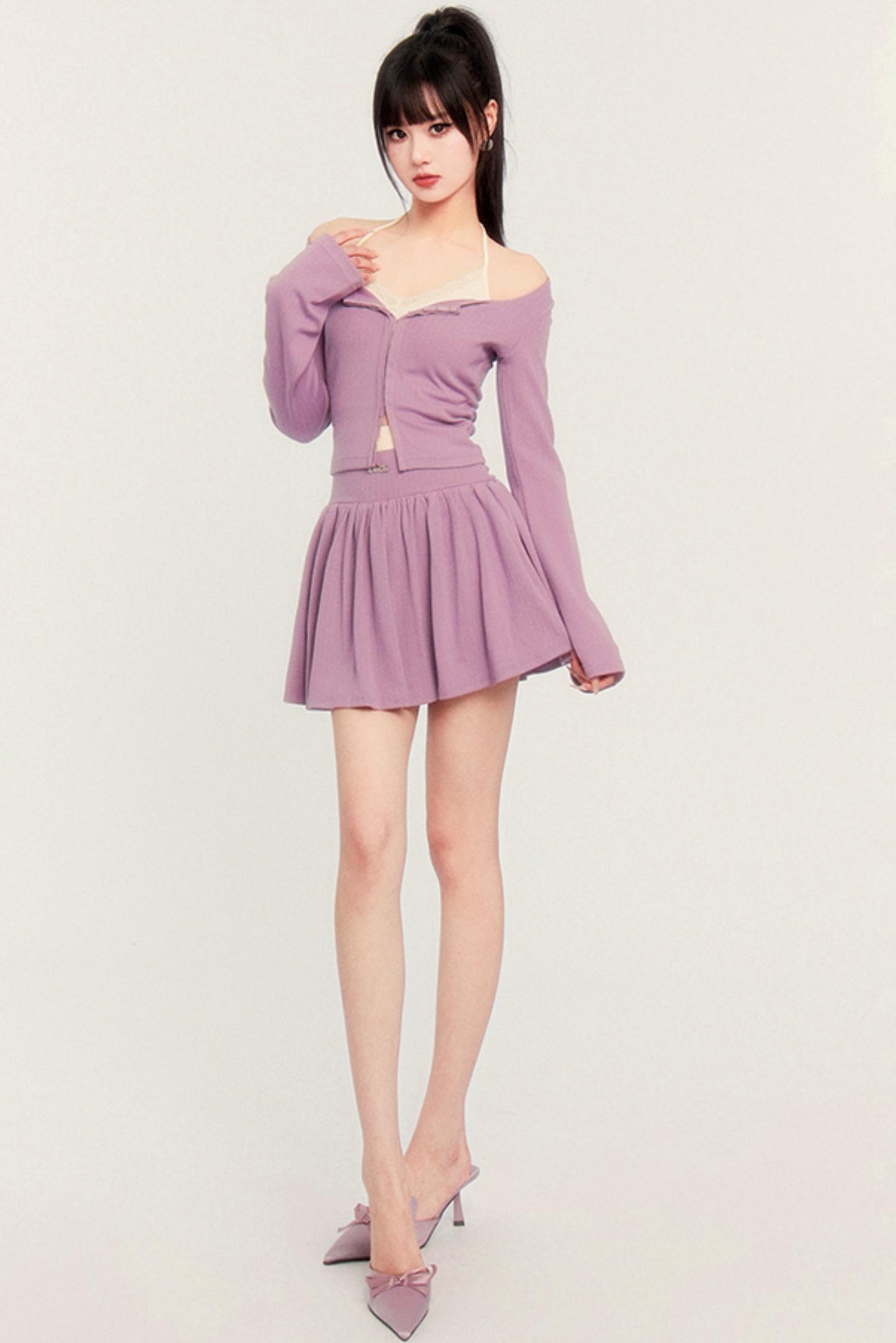 Hyacinth Two-Piece Puff Skirt Set-Up