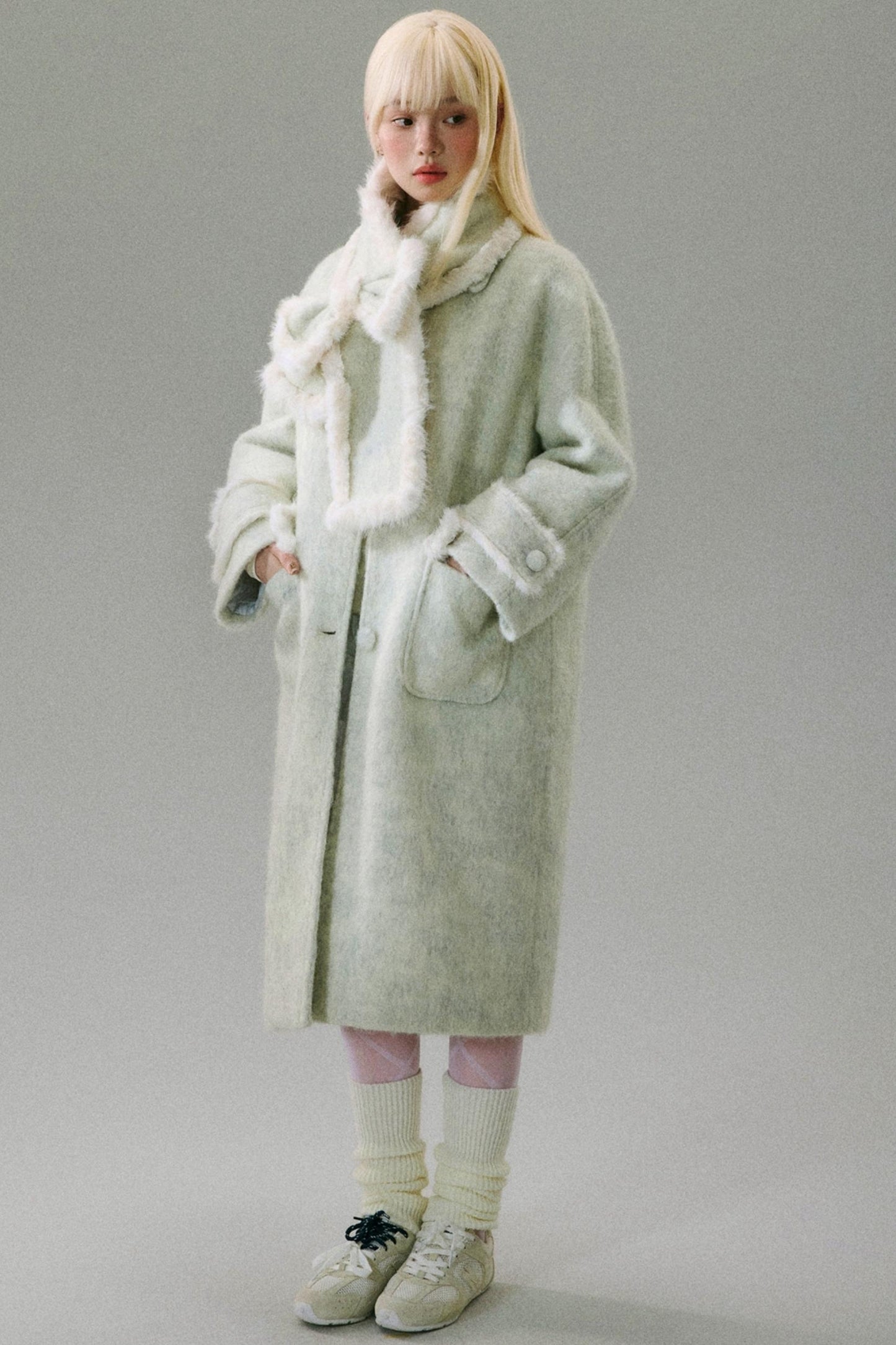 Cherry Blossom Tweed Long Coat