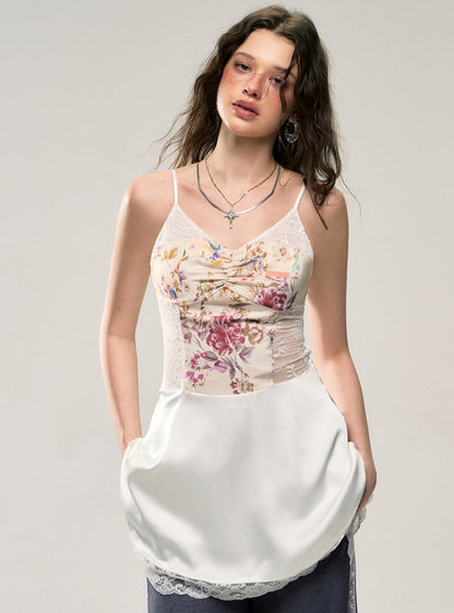 Vintage Floral V-Neck Camisole Top