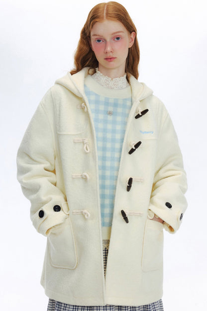 Puff Academy Hooded Tweed Coat