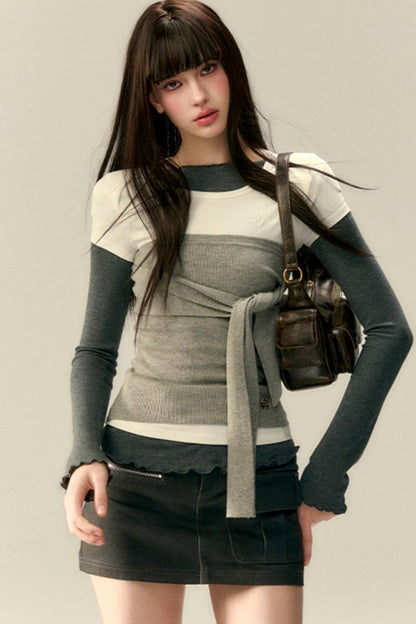 Versatile Wave-Edge Layered Base Top Set-Up