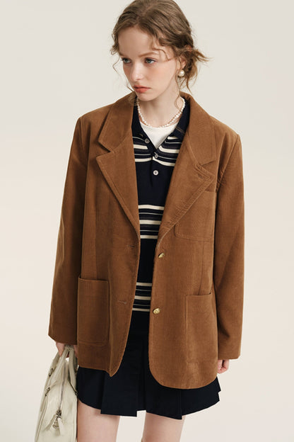 High-End Corduroy Blazer