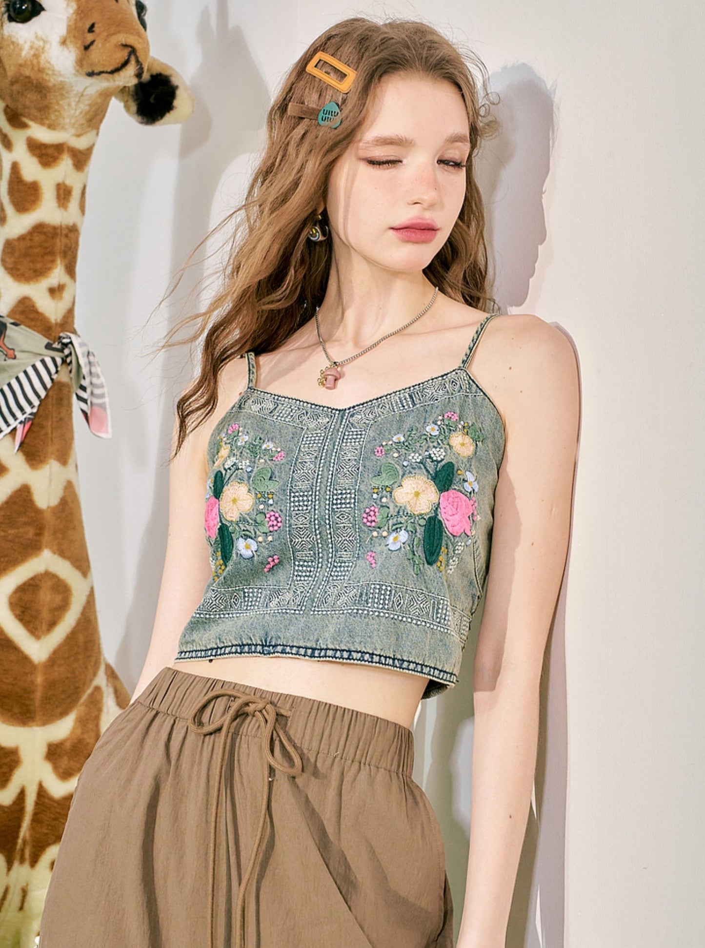 Ethnic Style Embroidery Vest Top