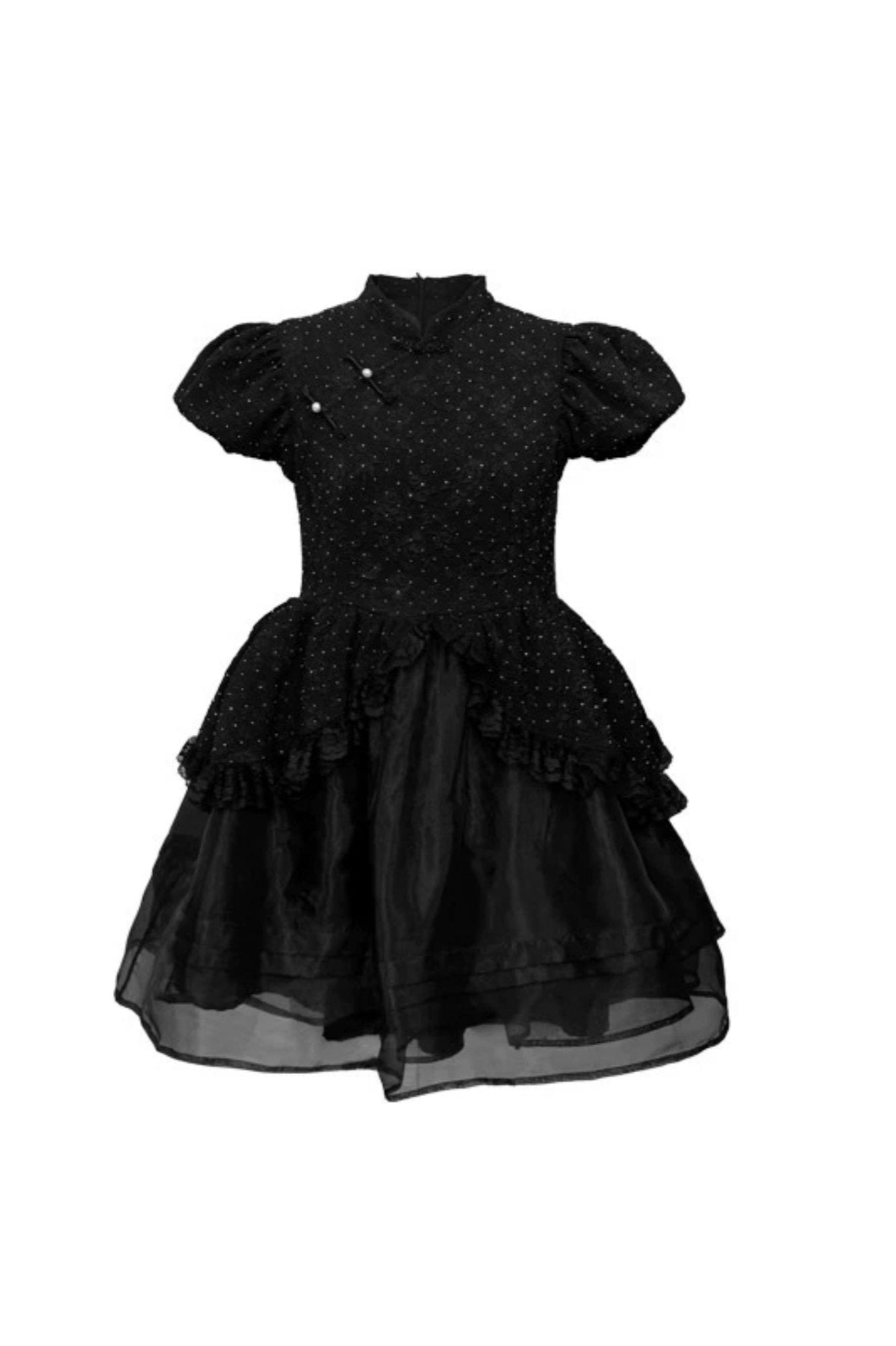 Black Glitter Scorching Night Dress