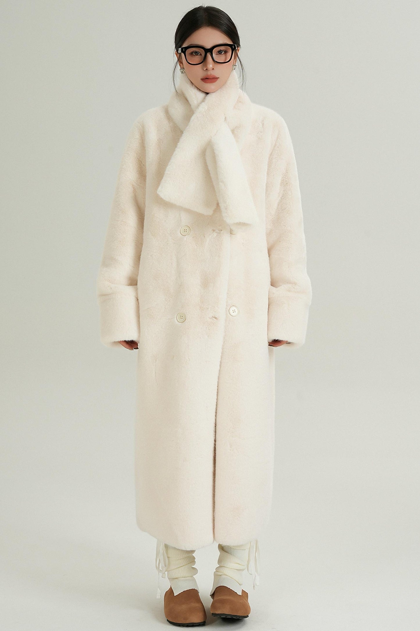 Luxury Fur Mid-Length Coat