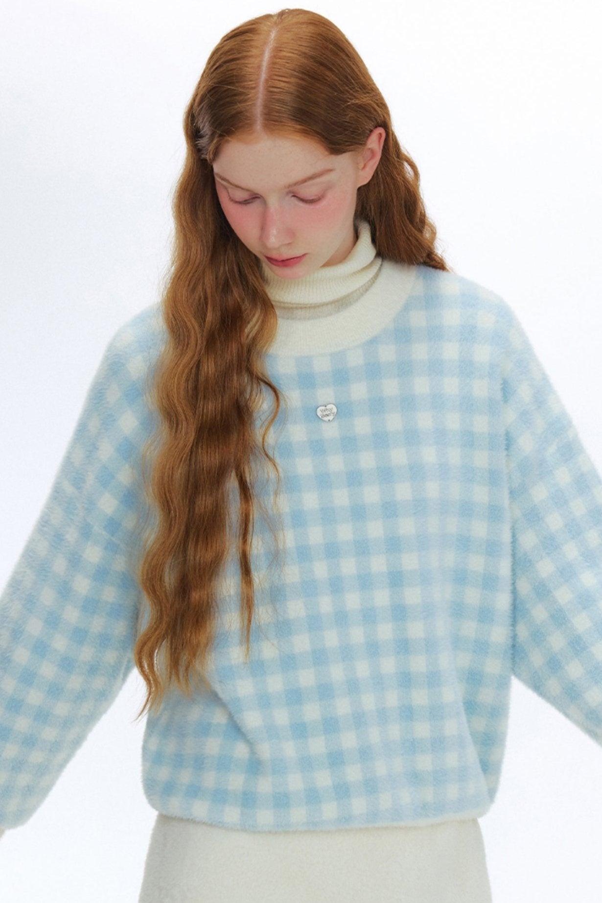 Pearl Jelly Bean Droped Shoulder Sweater