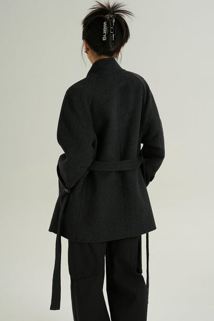 Half-Turtle Midi Wool Coat