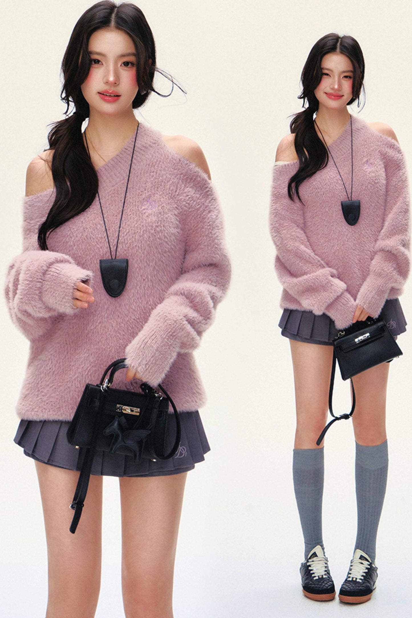 Soft Off-Shoulder Loose Sweater