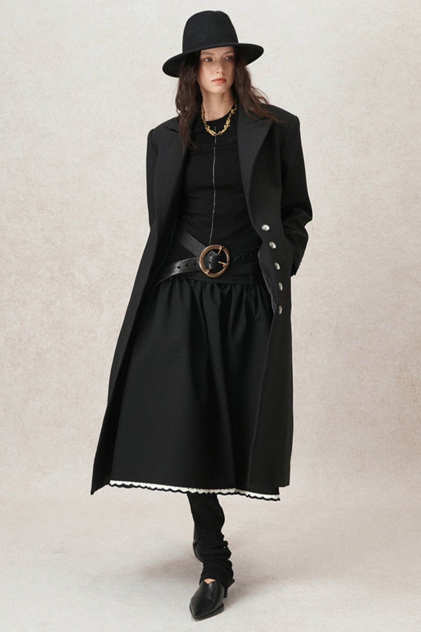 Kontrastierende Häkel-A-Linien-Puff-Rock 