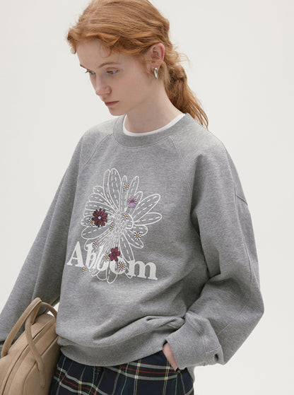 Divider Design Floral Sweatshirt