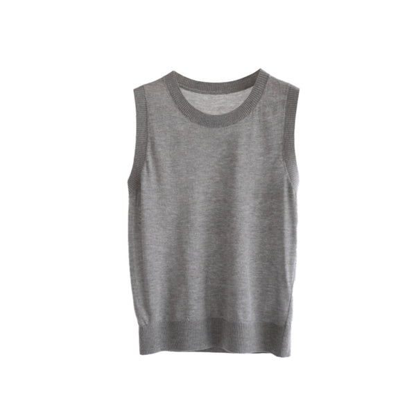 Relaxed Spun-Linen Vest Set-Up