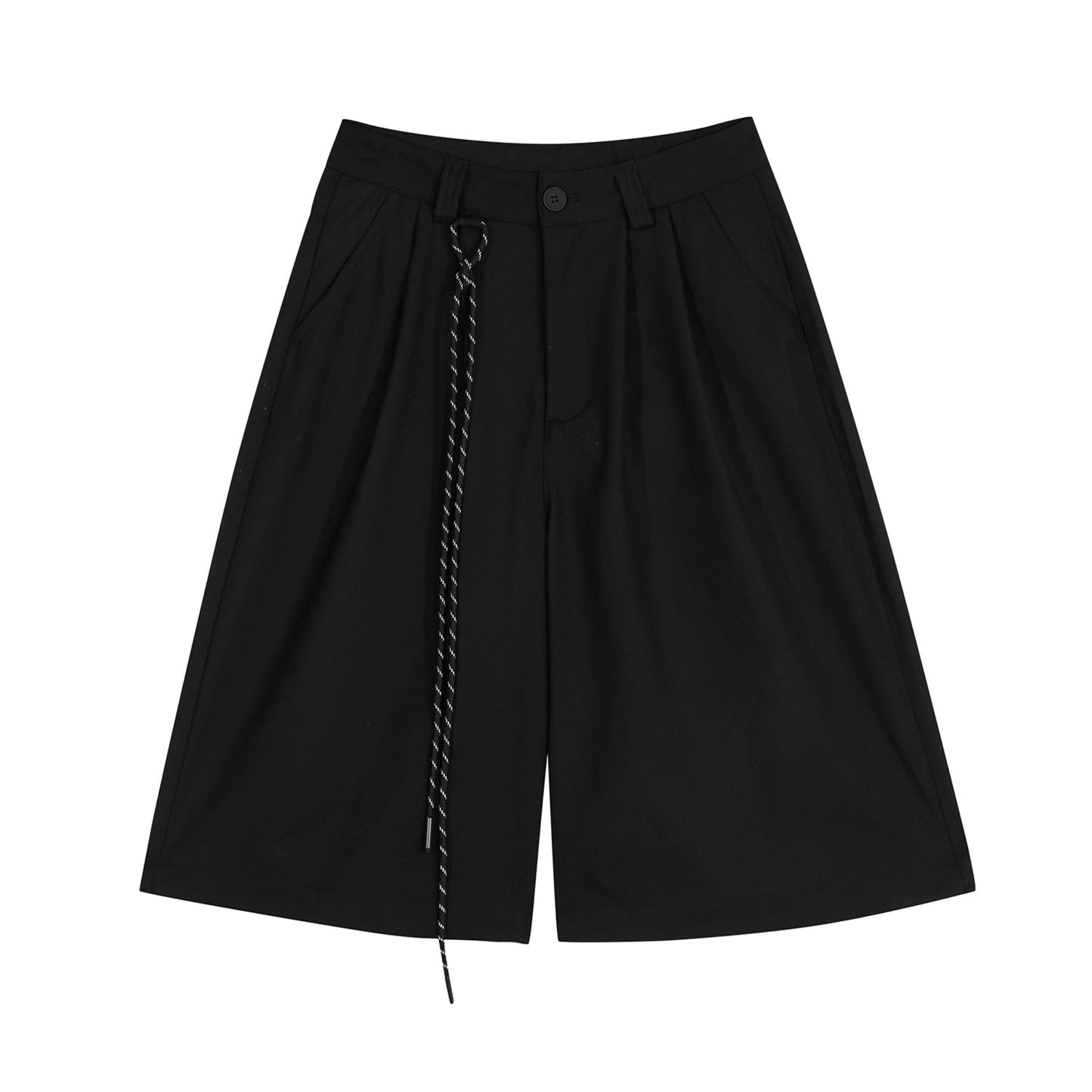 Casual Black Loose Shorts