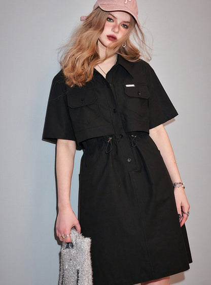 Two-In-One Cargo Shirt Dress