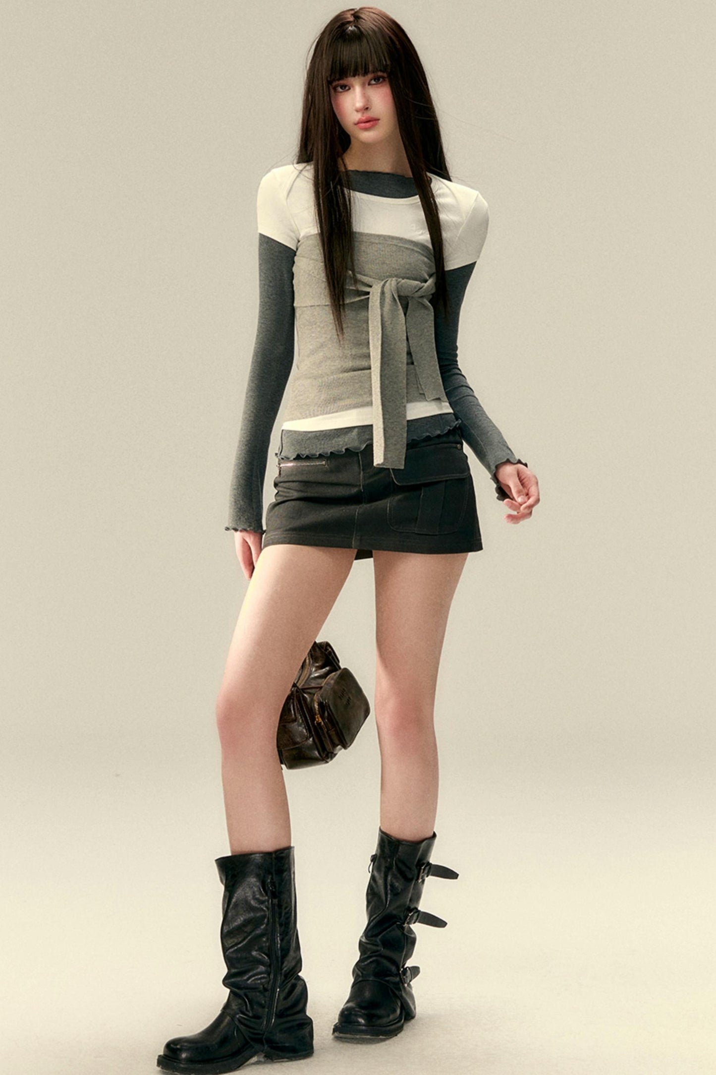 Versatile Wave-Edge Layered Base Top Set-Up