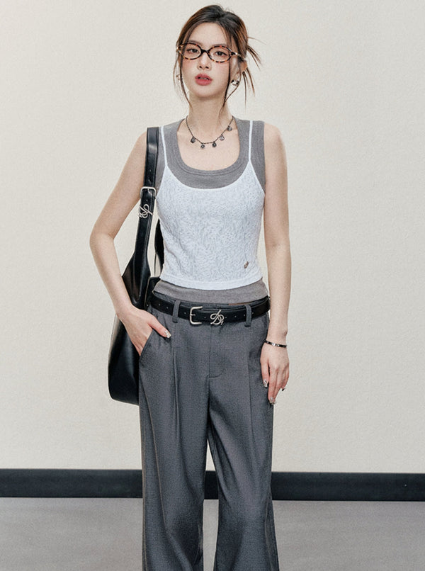 Contrasting Vest T-Shirt