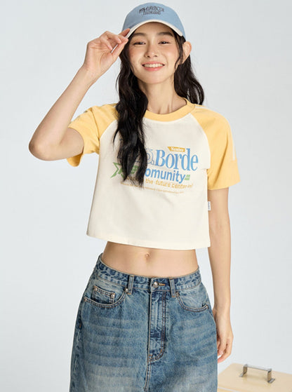 Star Letter Contrast T-Shirt